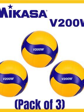 Mikasa Volleyball Mikasa V200W Volleyball Size 5 pack of 3